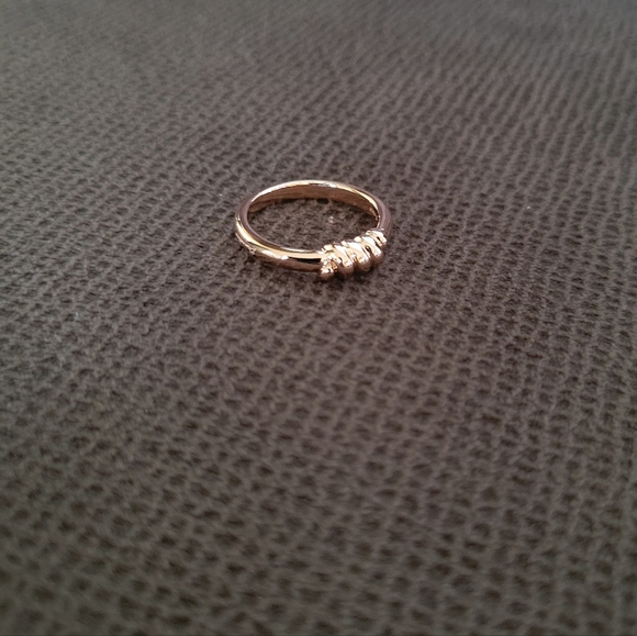 Bronzallure Rope Textured Front Rose🌹 Gold💛  Ring💍 - Picture 13 of 15